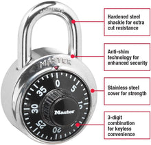 Load image into Gallery viewer, Master Lock 1500T Locker Lock Combination Padlock, 2 Pack, Black