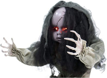 Load image into Gallery viewer, Haunted Hill Farm HHFJGIRL-1LSA 33 in. Animotronic Groundbreaker Zombie, Indoor/Outdoor Halloween Decoration, Multi