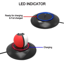 Load image into Gallery viewer, AGPtEK Desktop Charger for Nintendo Switch Poke Ball Plus Controller, Easy to Charge, Stylish Design &amp; Perfect Protection, Charging Stand with USB Cable