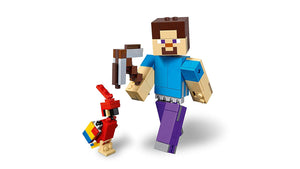 LEGO Minecraft Steve BigFig with Parrot 21148 Building Kit , New 2019 (159 Piece)