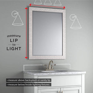 24 in. x 36 in. (M3) Rectangular Frameless TRUClarity Deluxe Glass Mirror with Easy-Cleat Flush Mount Hardware
