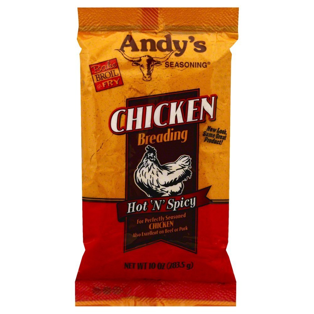 Andys Chicken Breading Hot 10.0 OZ(Pack of 6)