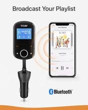 Load image into Gallery viewer, Anker Roav SmartCharge F3 Wireless Bluetooth 4.2 FM Transmitter for Car, Audio Adapter and Reciever Car Kit, 1.44 Inch Display, Dedicated App, Quick Charge 3.0, AUX Output, microSD Card Slot