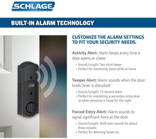 Load image into Gallery viewer, Schlage FE469NX ACC 716 CAM Right Hand Touchscreen Deadbolt with Alarm, Aged Bronze
