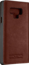 Load image into Gallery viewer, Platinum Leather Folio Case for Samsung Galaxy Note9 - Bourbon - Model: PT-MSGN9SBFBR