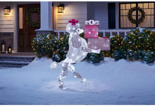 Load image into Gallery viewer, Home Accents Holiday 42 in Cool White 80-Light LED Poodle and Presents