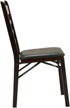 Load image into Gallery viewer, Cosco Wood Folding Chair with vinyl seat &amp; Ladder Back, 2 pack, Espresso