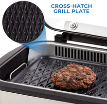 Load image into Gallery viewer, PowerXL Smokeless Grill with Tempered Glass Lid and Turbo Speed Smoke Extractor Technology. Make Tender Char-grilled Meals Inside With Virtually No Smoke