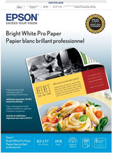 Load image into Gallery viewer, Epson Bright White Pro Paper - S041586-4, 8.5&quot; x 11&quot; (500 sheets)