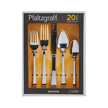 Load image into Gallery viewer, Pfaltzgraff 5077437 American Bead 20-Piece Stainless Steel Flatware Set