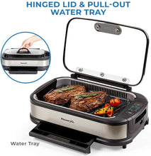 Load image into Gallery viewer, PowerXL Smokeless Grill with Tempered Glass Lid and Turbo Speed Smoke Extractor Technology. Make Tender Char-grilled Meals Inside With Virtually No Smoke