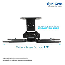 Load image into Gallery viewer, QualGear PRB-717-BLK Universal Ceiling Mount Projector Accessory