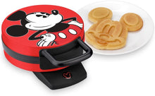 Load image into Gallery viewer, Disney DCM-12 Mickey Mouse Waffle Maker, Red
