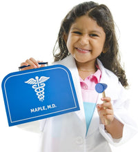 Load image into Gallery viewer, Doctor Kit for Kids Playset (10 pcs) | Dr. Maple&#39;s Wooden Wonders Pretend Play Wood Toy Doctor Kit | Doctor, Nurse &amp; Vet Play Medical Bag for Toddlers | Includes Medicine, Ointment, Tools &amp; Med Chart