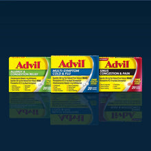 Load image into Gallery viewer, Advil Sinus Congestion &amp; Pain Relief (20 Count Packets), Non-Drowsy, 200mg Ibuprofen Pain Reliever/Fever &amp; Nasal Decongestant, One Tablet Dose
