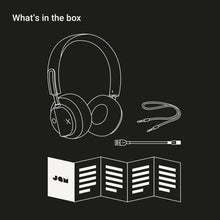 Load image into Gallery viewer, Out There, Active Noise Cancelling On-Ear Bluetooth Headphones | 17 Hour Playtime, 50 ft. Range, Hands-Free Calling, Sweat and Rain Resistant IPX4 Rated | JAM Audio Black