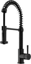 Load image into Gallery viewer, VIGO VG02001MB Edison Solid Brass Single Handle Pull Down Sprayer Kitchen Sink Faucet. Centerset Single Hole Faucet, Swivel Head Design. Plated Matte Black Finish