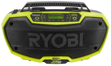 Load image into Gallery viewer, Ryobi P746 One+ 18-Volt Lithium Ion / AC Dual-Powered AM/FM Stereo System with USB and Bluetooth Technology (Battery, Charger, and Extension Cord Not Included / Radio Only)