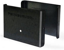 Load image into Gallery viewer, Fence Armor Fence Post Protector Protects Your Fence Posts Against Lawn Care Equipment Damage. | Made from US Galvanized Steel | (4&quot; x 0.5&quot; x 3&quot;) (Shallow Protection) (Black)