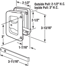Load image into Gallery viewer, Prime-Line A 187 Sliding Screen Door Latch and Pull with Screws, Black, Hat Section