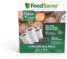 Load image into Gallery viewer, FoodSaver Vacuum Seal Roll with BPA-Free Multilayer Construction for Food Preservation