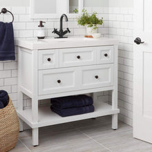 Load image into Gallery viewer, Glacier Bay Dorset Cross Single-Hole 2-Handle Bathroom Faucet in Matte Black