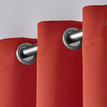 Load image into Gallery viewer, Exclusive Home Curtains Sateen Twill Woven Blackout Grommet Top Curtain Panel Pair, 52x96, Mecca Orange, 2 Count