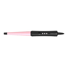 Load image into Gallery viewer, REMINGTON Pro ½”-1” Pearl Ceramic Conical Curling Wand, Digital Controls + 10 Heat Settings, Black/Pink, CI95AC4