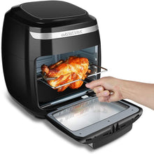 Load image into Gallery viewer, GoWISE USA 11.6-Quart Air Fryer Toaster Oven with Rotisserie &amp; Dehydrator + 50 Recipes