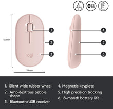 Load image into Gallery viewer, Logitech Pebble M350 Wireless Mouse