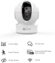 Load image into Gallery viewer, EZVIZ C6CN 1080p Indoor Pan/Tilt WiFi Security Camera, 360° Coverage, Auto Motion Tracking, Two-Way Audio, Clear 30ft Night Vision, Supports MicroSD Card up to 256GB (Sold Seperately), 2.4GHz WiFi