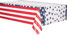 Load image into Gallery viewer, Star Stripes Party Plastic Table Cover 54" x 84", 1 Ct.