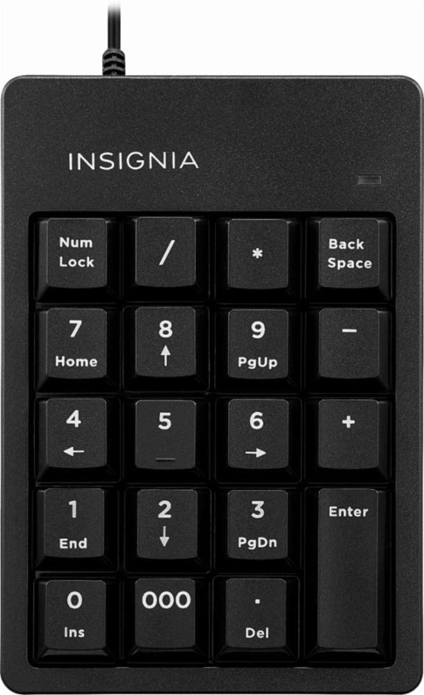 Insignia Wired Keypad - Black - Model: NS-PNKNUM19