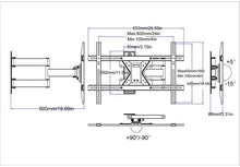 Load image into Gallery viewer, Xinadda Commercial Electric XD2470 Full Motion TV Wall Mount Kit for 26 in. - 70 in. TVs