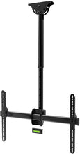 Load image into Gallery viewer, Promounts Apex Full Motion TV Ceiling Mount Bracket for 37-80” TVs up to 110 lbs, VESA from 200x200 to 600x400 with Bubble Level, Adjustable Height, 180° of Rotation, (UC-PRO310), Black