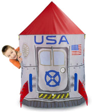 Load image into Gallery viewer, Imagination Generation Space Adventure Roarin&#39; Rocket Play Tent | Includes 100 Soft Ball Pit Balls and Carrying Bag for Travel | Rocket Ship Tent Requires Only Minimal Assembly