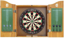 Load image into Gallery viewer, Imperial Officially Licensed MLB Dart Cabinet Set with Steel Tip Bristle Dartboard and Darts