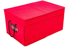 Load image into Gallery viewer, [Christmas Ornament Storage Box with Dividers] - (Holds 72 Ornaments up to 3 Inches in Diameter) | Acid-Free Removable Trays with Separators | 3 Removable Drawer Style Trays