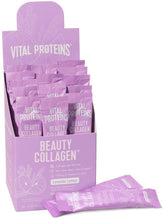 Load image into Gallery viewer, Vital Proteins Beauty Collagen Peptides Powder Supplement for Women, 120mg of Hyaluronic Acid - Enhance Skin Elasticity &amp; Hydration, 12g of Collagen Per Serving, Lavender Lemon - Stick Packs 14ct