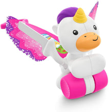 Load image into Gallery viewer, Fisher-Price Push &amp; Flutter Unicorn, Infant Walking Toy with Sounds and Action