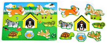 Load image into Gallery viewer, Melissa &amp; Doug Pets Wooden Peg Puzzle (8 pcs)