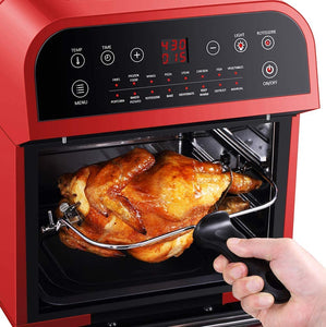 GoWISE USA Deluxe 12.7-Quarts 15-in-1 Electric Air Fryer Oven w/Rotisserie and Dehydrator + 50 Recipes