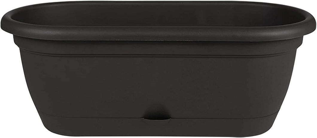 Bloem LWB1800 Lucca Self Watering Window Box Planter, 18-Inch, Black