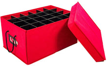 Load image into Gallery viewer, [Christmas Ornament Storage Box with Dividers] - (Holds 72 Ornaments up to 3 Inches in Diameter) | Acid-Free Removable Trays with Separators | 3 Removable Drawer Style Trays