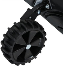 Load image into Gallery viewer, CASL Brands Heavy-Duty Rolling Snow Pusher with 6-Inch Polypropylene Wheels and Adjustable Aluminum Handle - Wheeled Snow Plow-Style Back Saver Snow Shovel - 26-Inch Blade