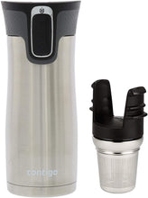 Load image into Gallery viewer, Contigo Autoseal West Loop, 16 oz with Contigo Stainless Steel Tea Infuser – Vacuum Insulated Stainless Steel Thermal Coffee Travel Mug – Autoseal Prevents Spills and Leaks