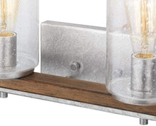Load image into Gallery viewer, Boswell Quarter 4-Light Galvanized Vanity Light with Painted Chestnut Wood Accents