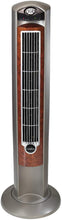Load image into Gallery viewer, Lasko Portable Electric 42" Oscillating Tower Fan with Nighttime Setting, Timer and Remote Control for Indoor, Bedroom and Home Office Use, Silverwood T42954