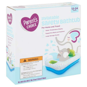 Parents Choice Inflatable Safety Bathtub for Home or Travel