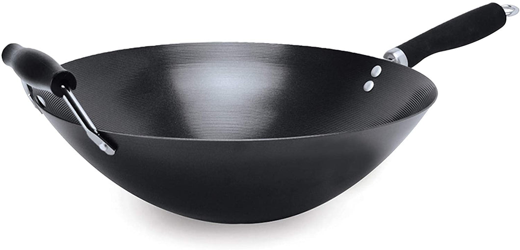 Ecolution Non-Stick Carbon Steel Wok with Soft Touch Riveted Handles